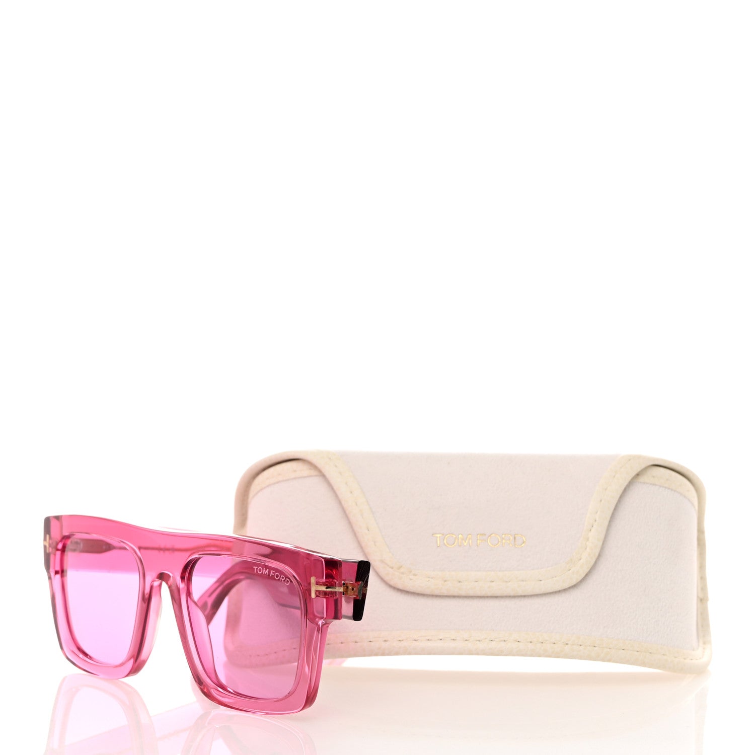 Tom Ford Acetate Fausto Sunglasses TF711 Transparent Pink 8 of 8