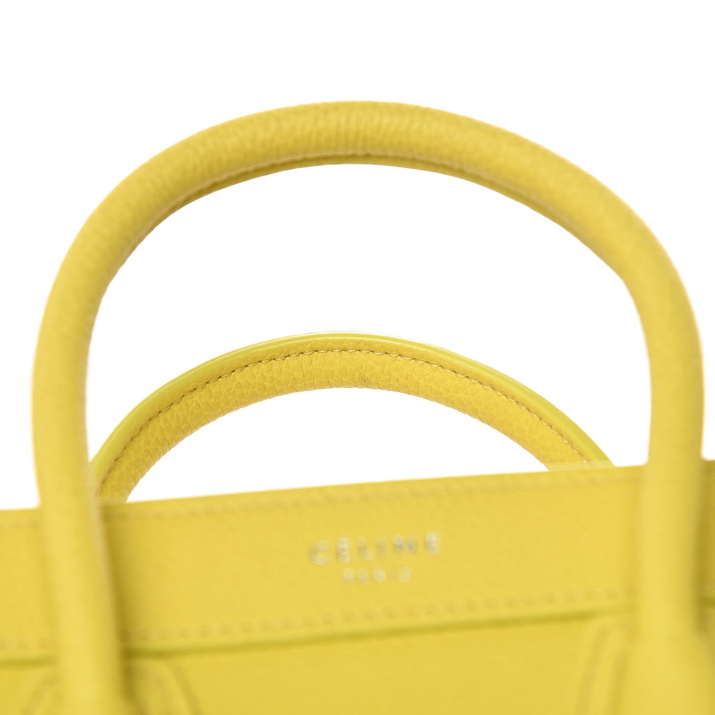 Drummed Calfskin Nano Luggage Mimosa