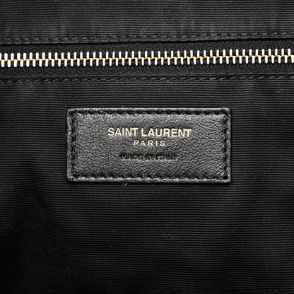 Saint Laurent Lambskin Quilted Maxi Icare Shopping Tote Black 8 of 12