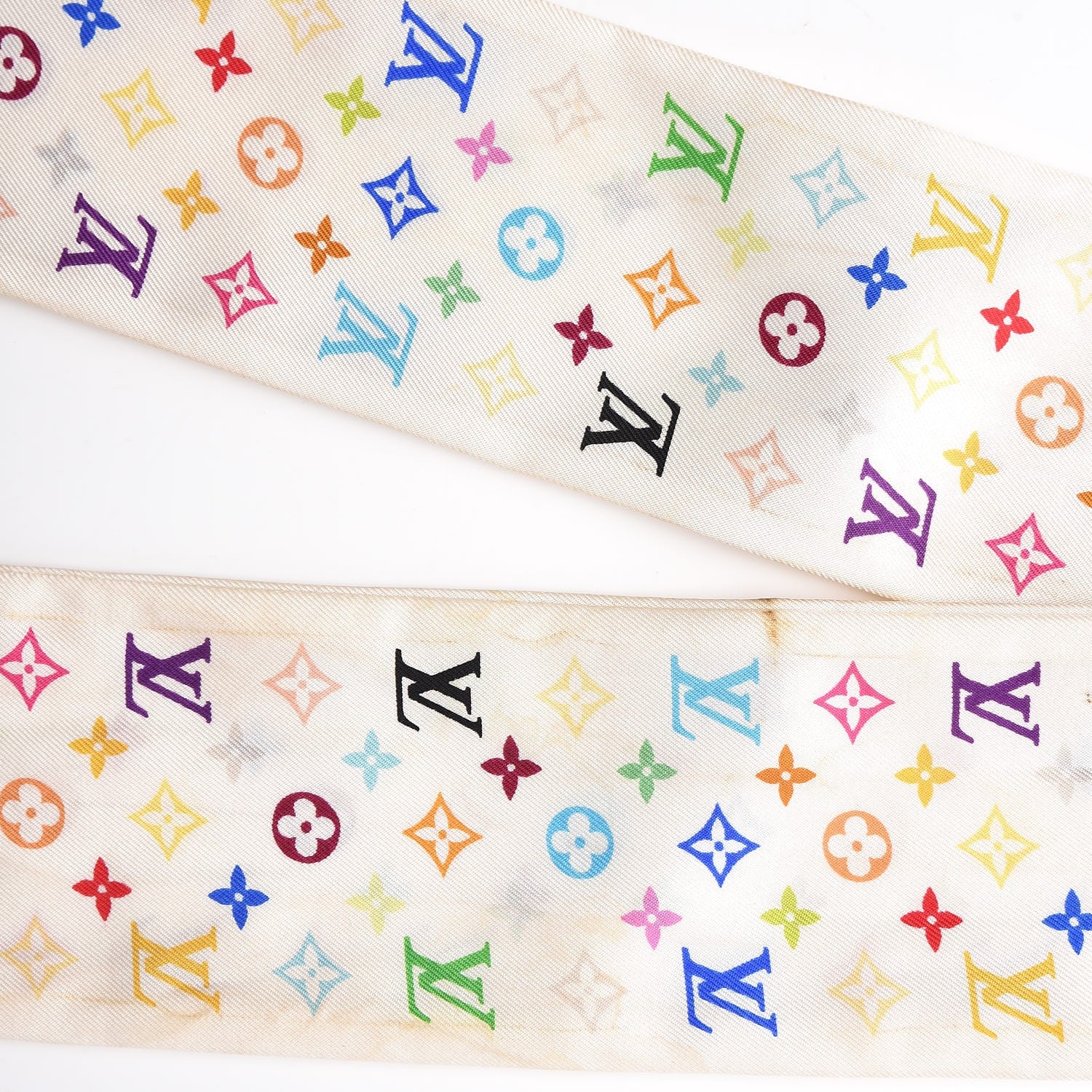 Louis Vuitton Silk Monogram Multicolor Bandeau White 6 of 6