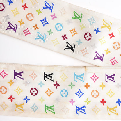 Louis Vuitton Silk Monogram Multicolor Bandeau White 6 of 6