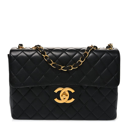 Chanel Lambskin Quilted XL Jumbo Single Flap Black 1 of 13