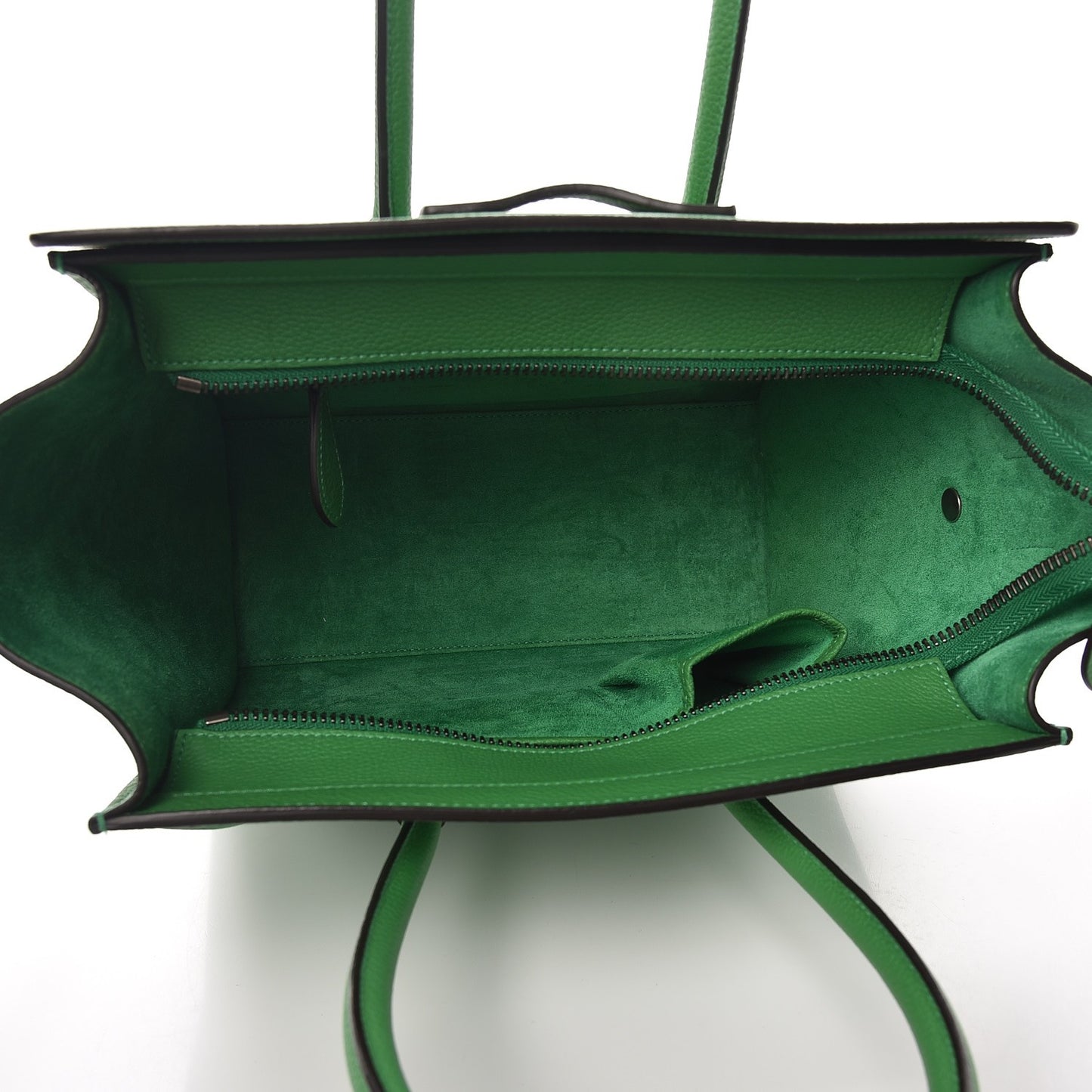 Drummed Calfskin Micro Luggage Mint