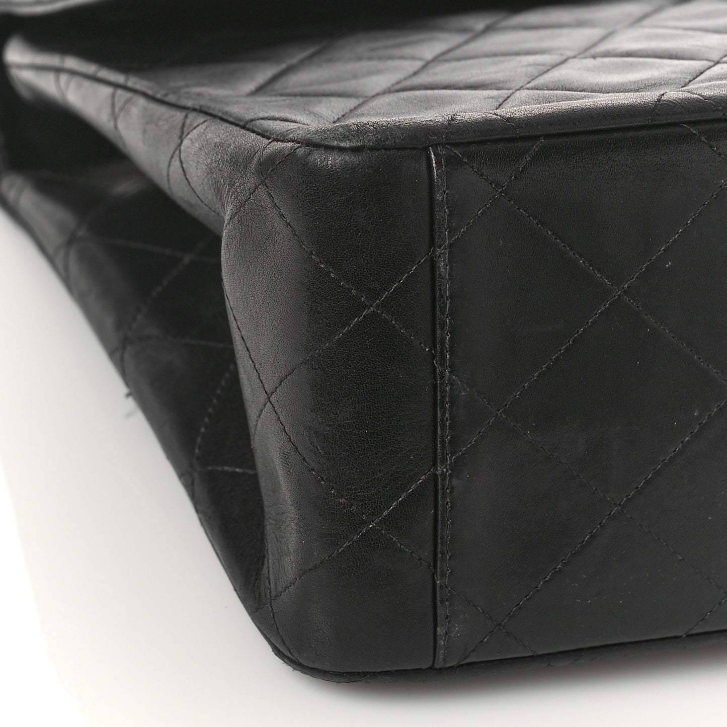 Lambskin Quilted XL Jumbo Single Flap Black