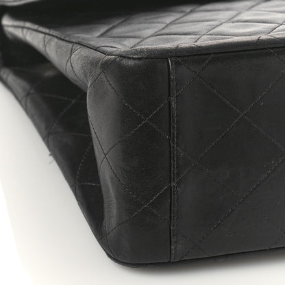 Chanel Lambskin Quilted XL Jumbo Single Flap Black 9 of 14