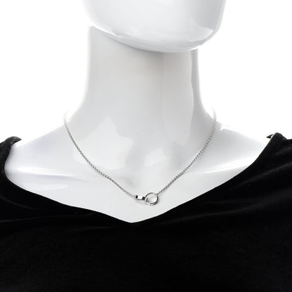 Cartier 18K White Gold Interlocking LOVE Necklace 2 of 6