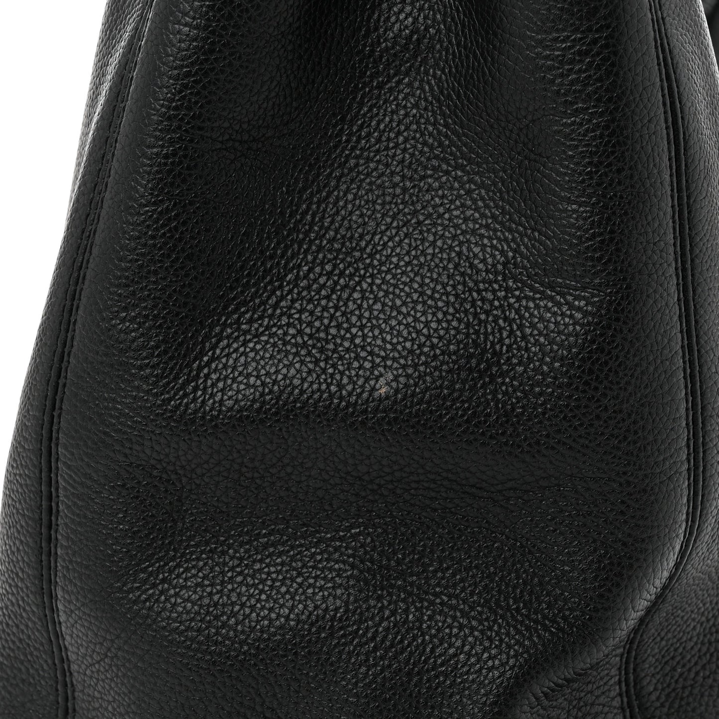 Calfskin Cerf Executive Shopper Tote Black