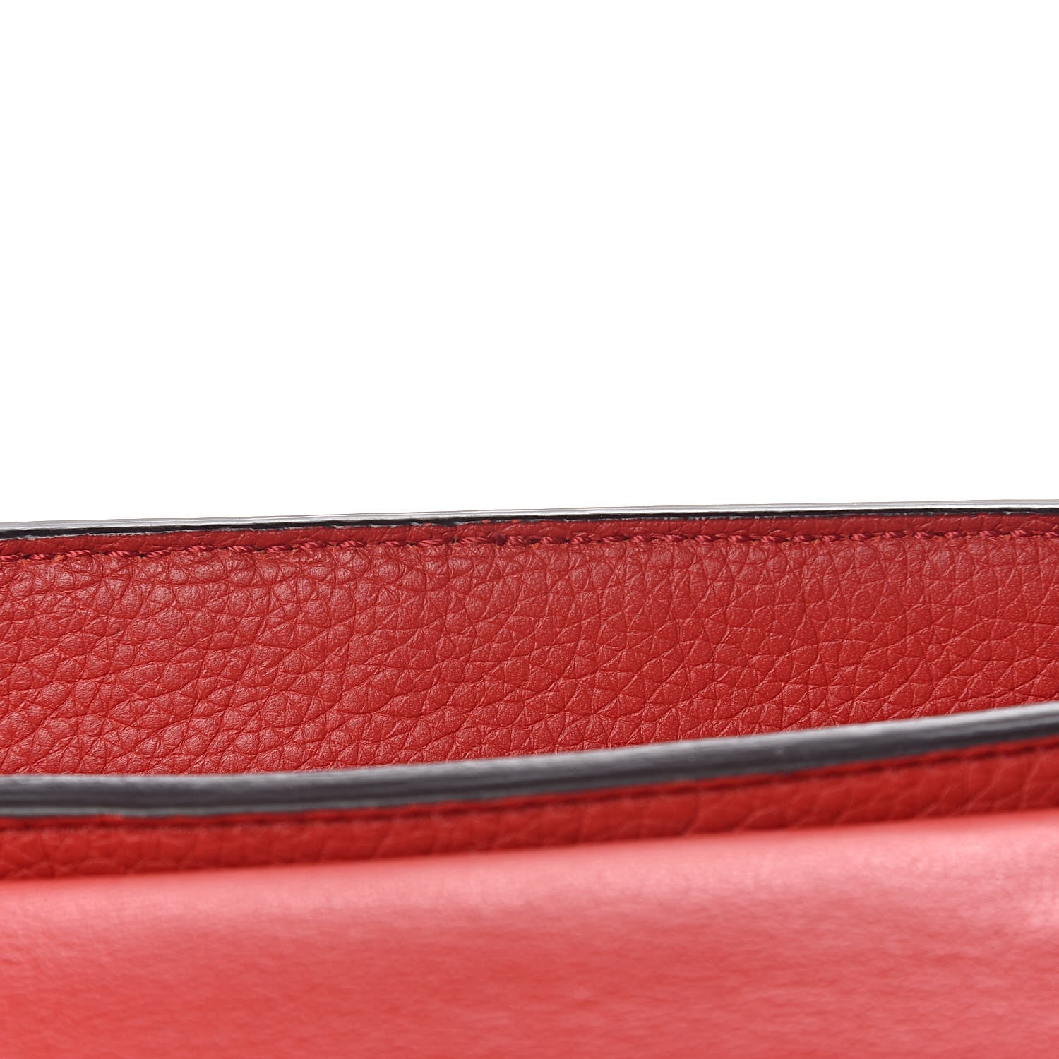 Celine Drummed Calfskin Suede Medium Trapeze Coquelicot 10 of 26