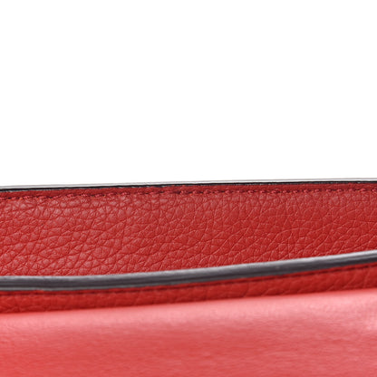 Celine Drummed Calfskin Suede Medium Trapeze Coquelicot 10 of 26