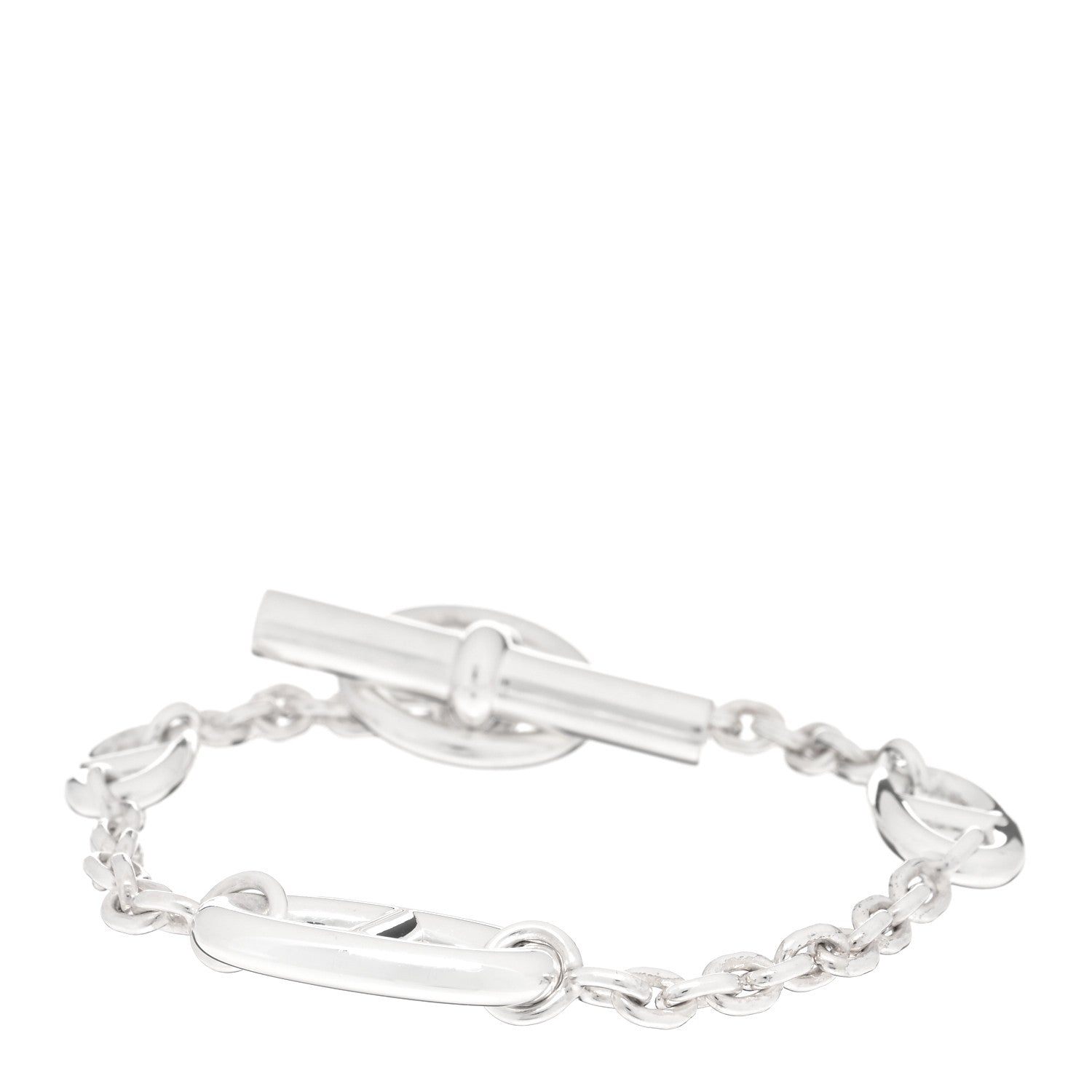 Hermes Sterling Silver Farandole Bracelet LG 1 of 4