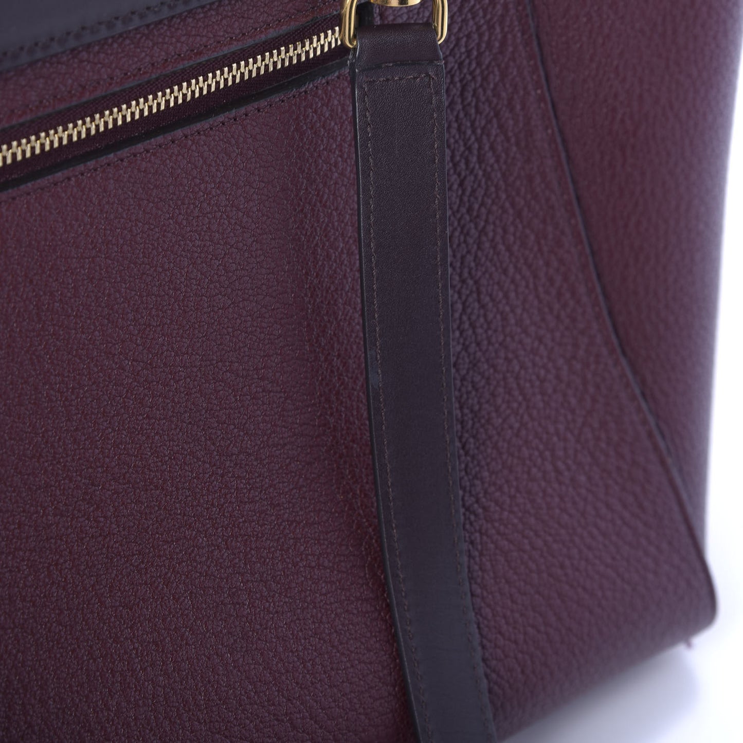 Goatskin Smooth Calfskin Mini Belt Bag Burgundy