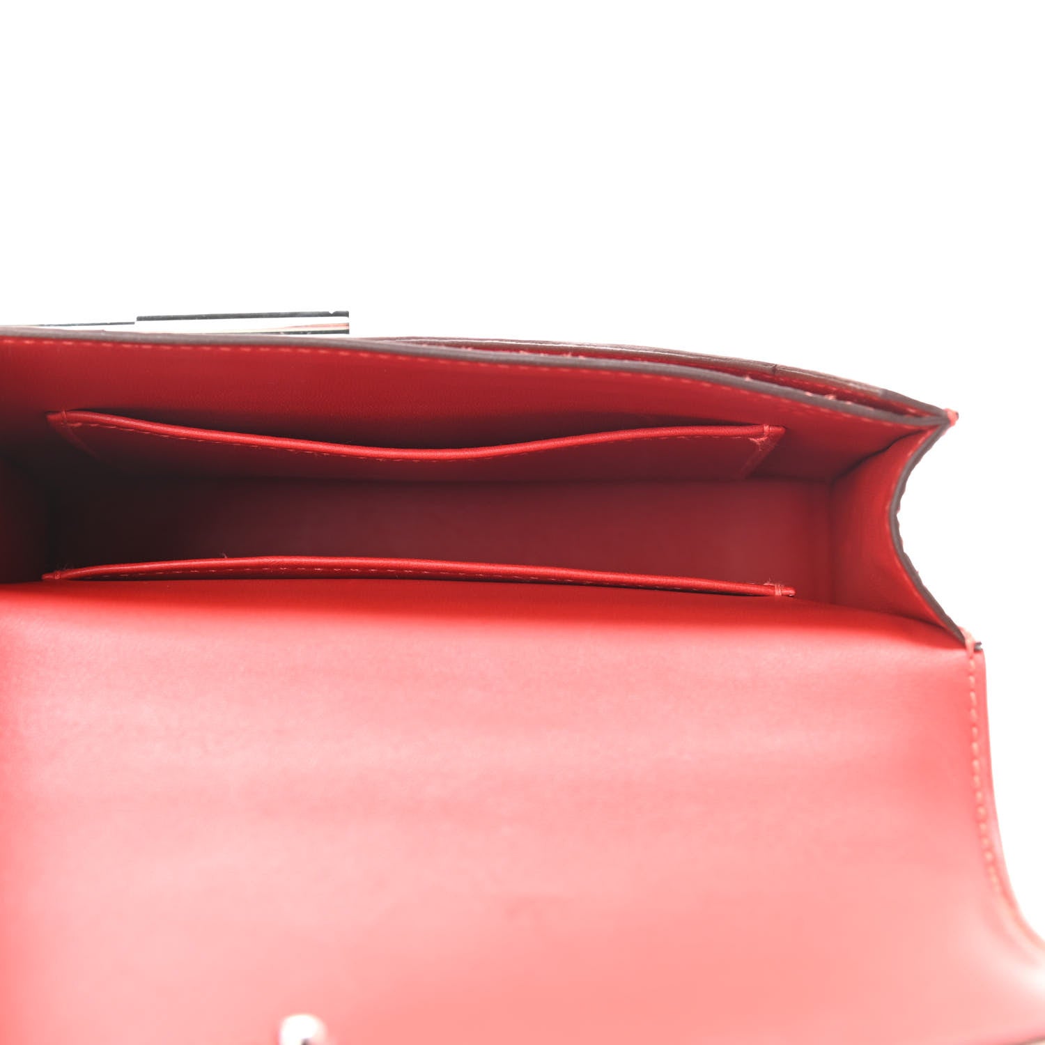 Hermes Shiny Alligator Mini Verrou Chaine Bag Geranium 5 of 10