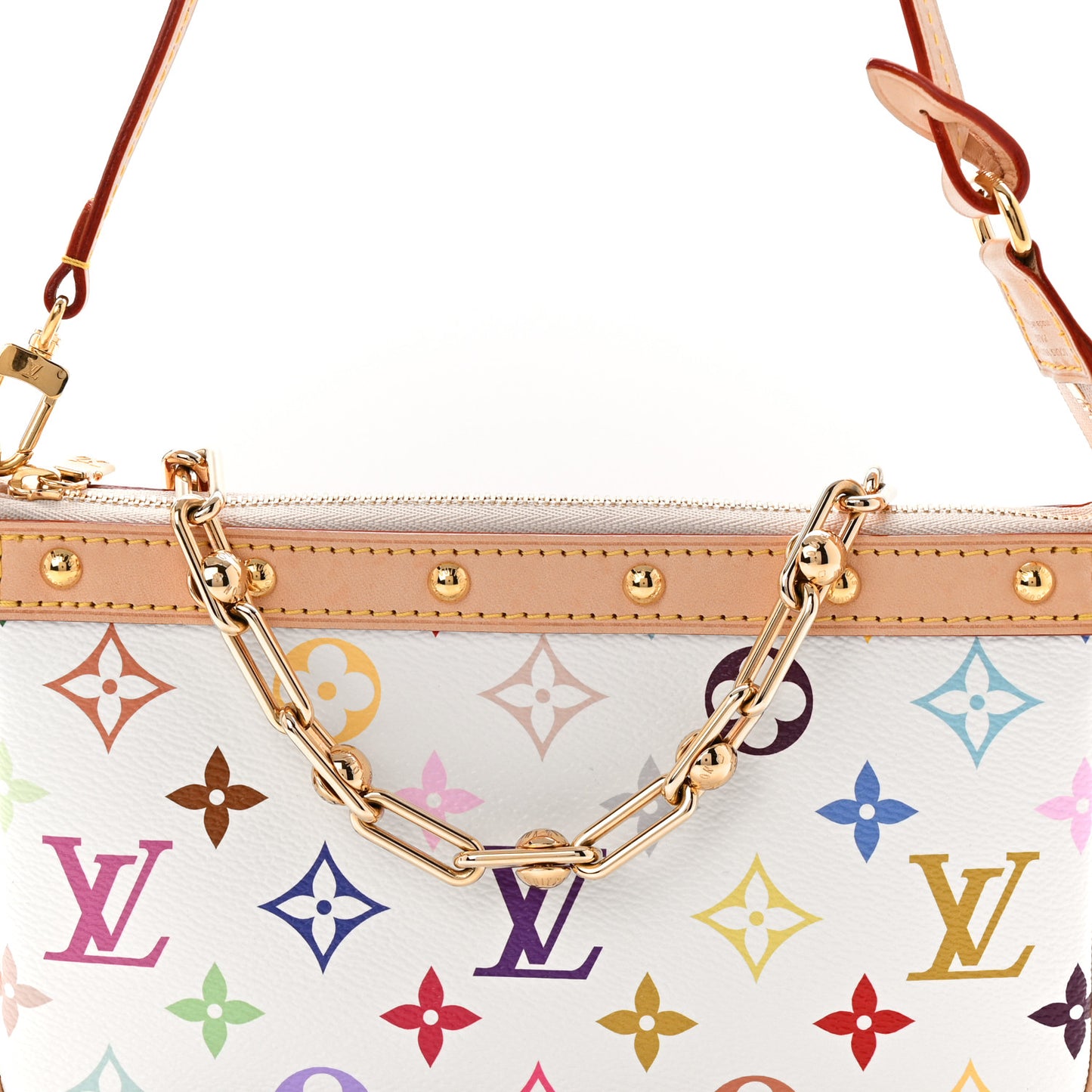 LV X TM Monogram Multicolor Pochette Accessories White