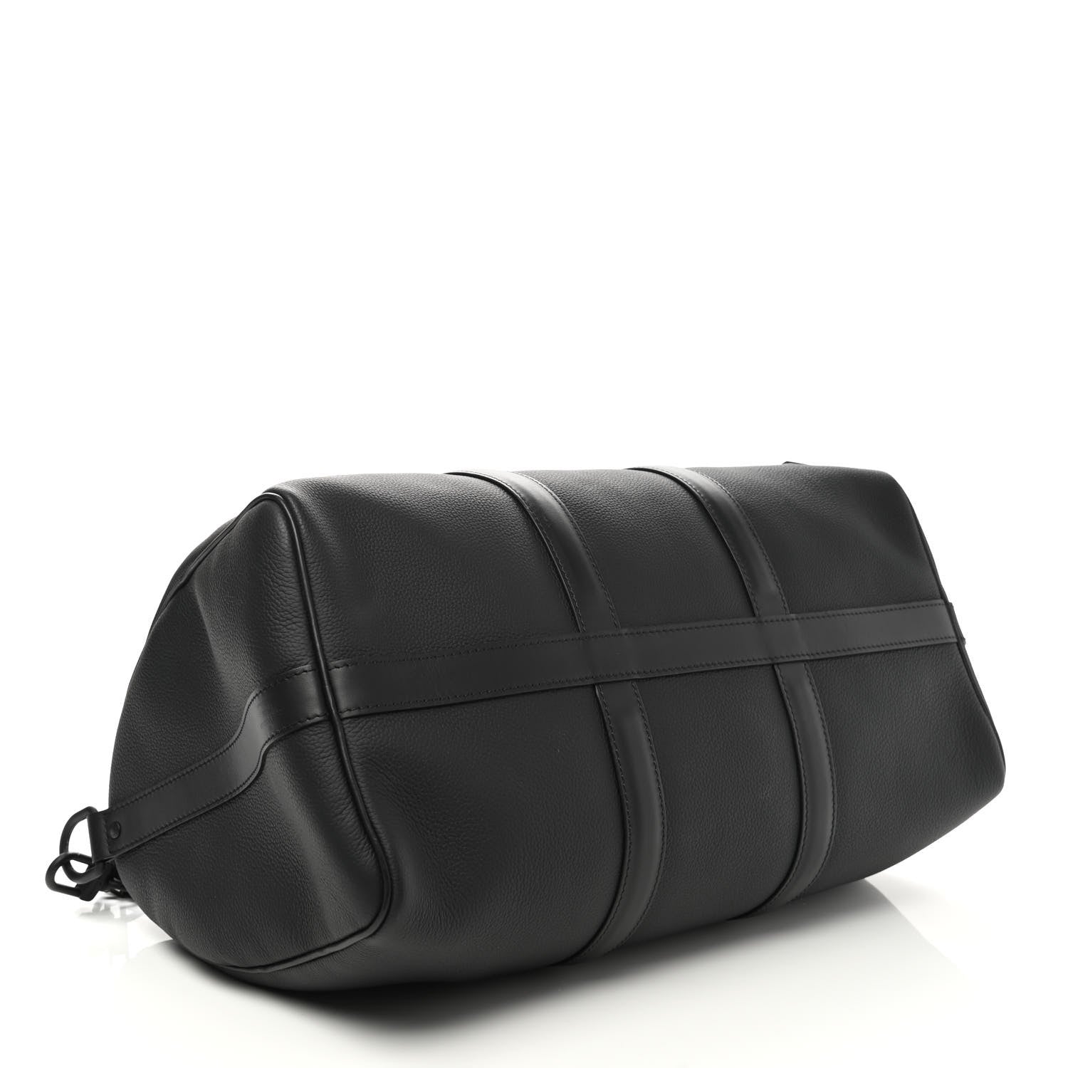 Louis Vuitton Grained Calfskin Aerogram Keepall Bandouliere 40 Black 4 of 8