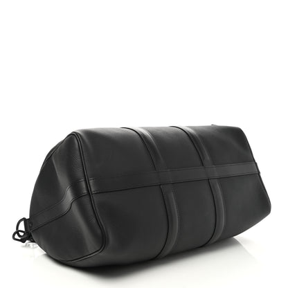 Louis Vuitton Grained Calfskin Aerogram Keepall Bandouliere 40 Black 4 of 8