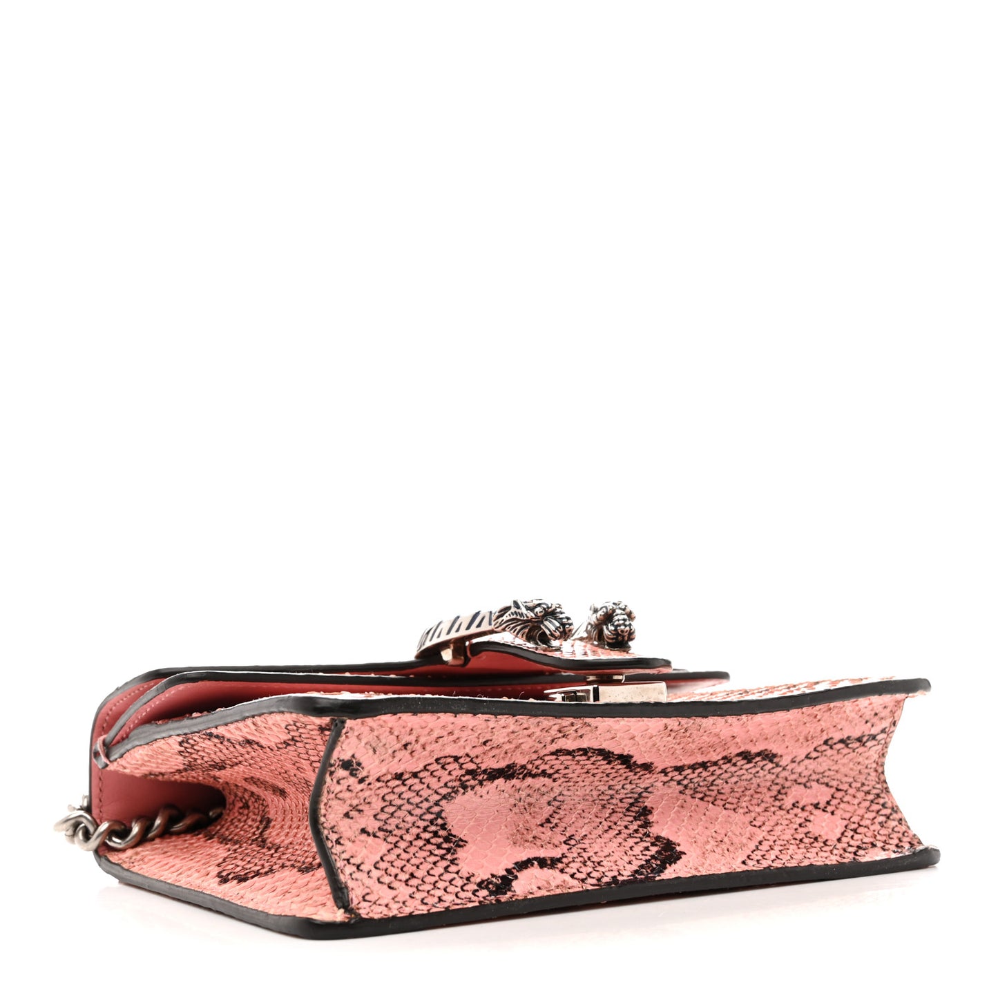 Snakeskin Enamel Mini Dionysus Shoulder Bag Pastel Pink