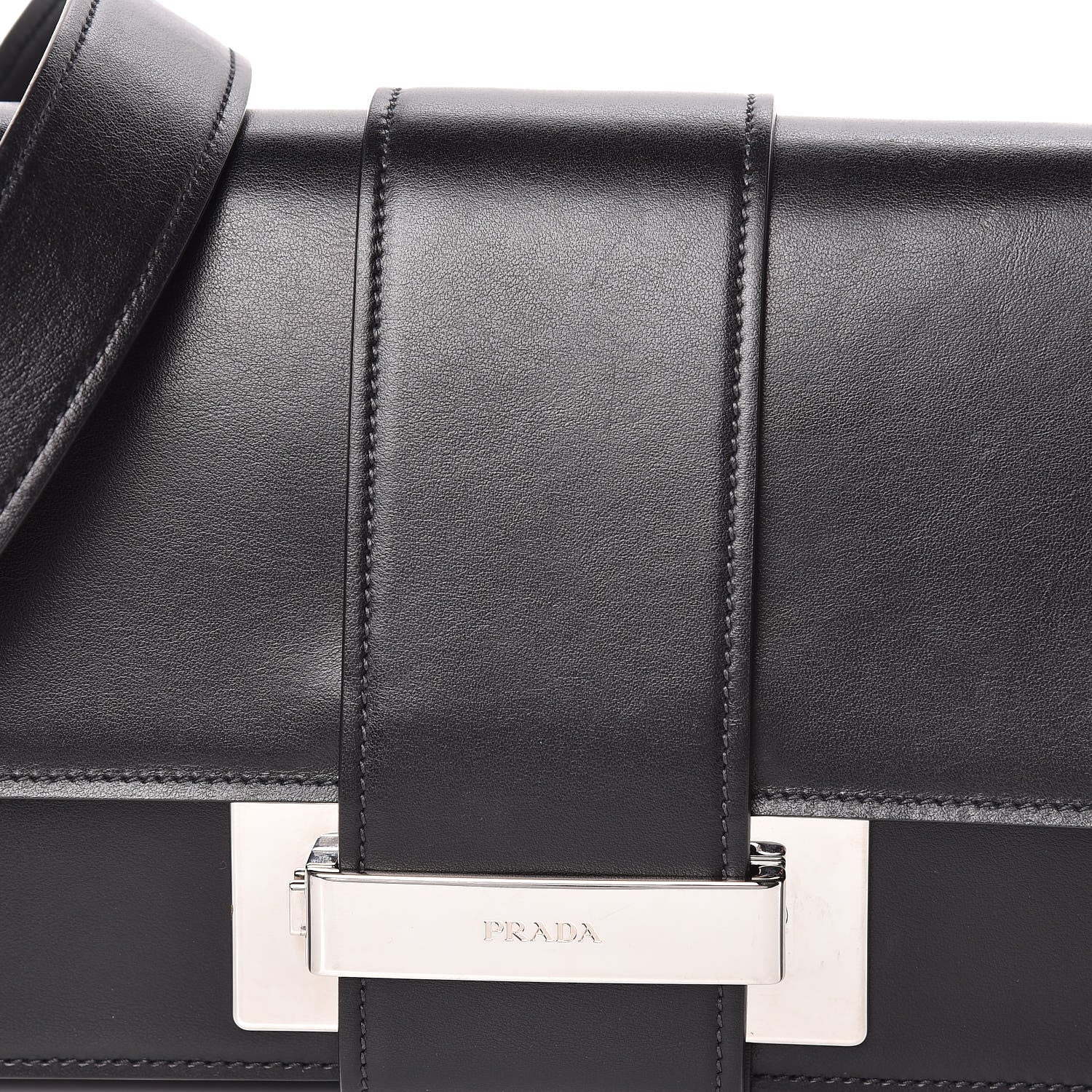Prada City Calfskin Ribbon Bag Black 11 of 12