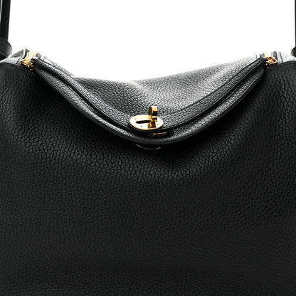 Hermes Taurillon Clemence Lindy 30 Black 8 of 11