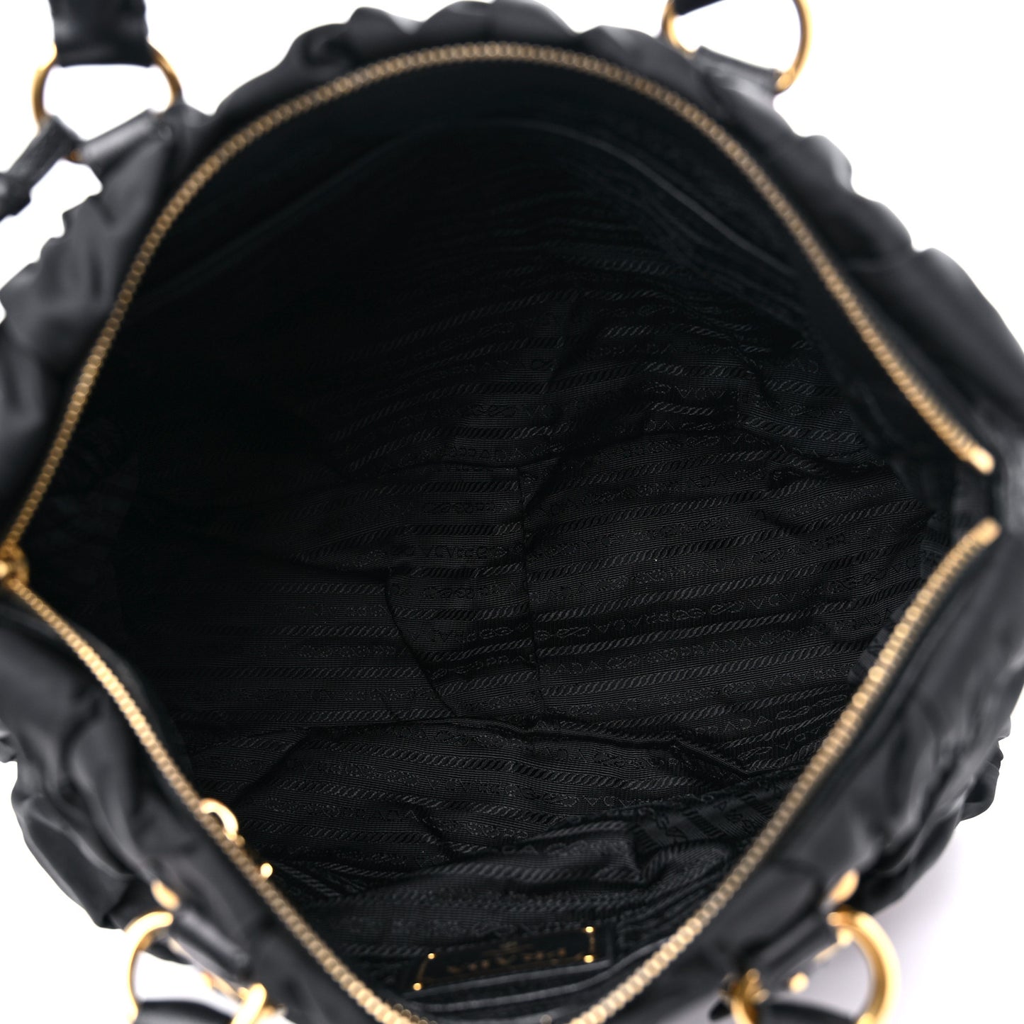Tessuto Nylon Gaufre Tote Black