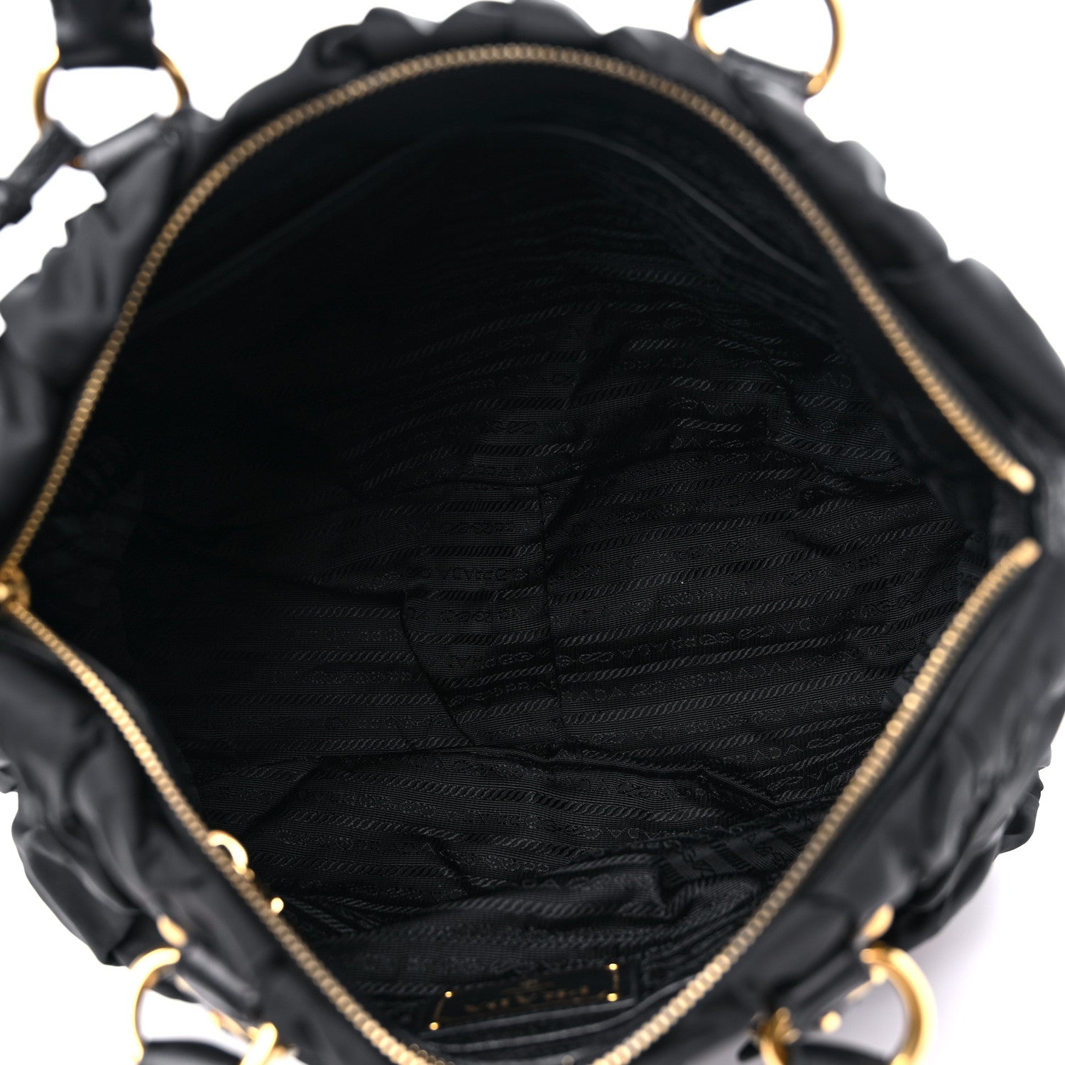 Prada Tessuto Nylon Gaufre Tote Black 5 of 12