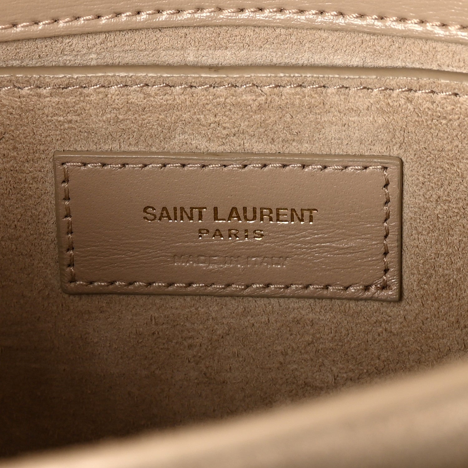 Saint Laurent Calfskin Medium Monogram Sunset Dark Beige 6 of 9