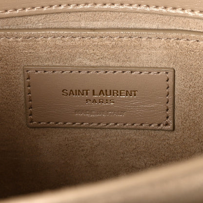 Saint Laurent Calfskin Medium Monogram Sunset Dark Beige 6 of 9