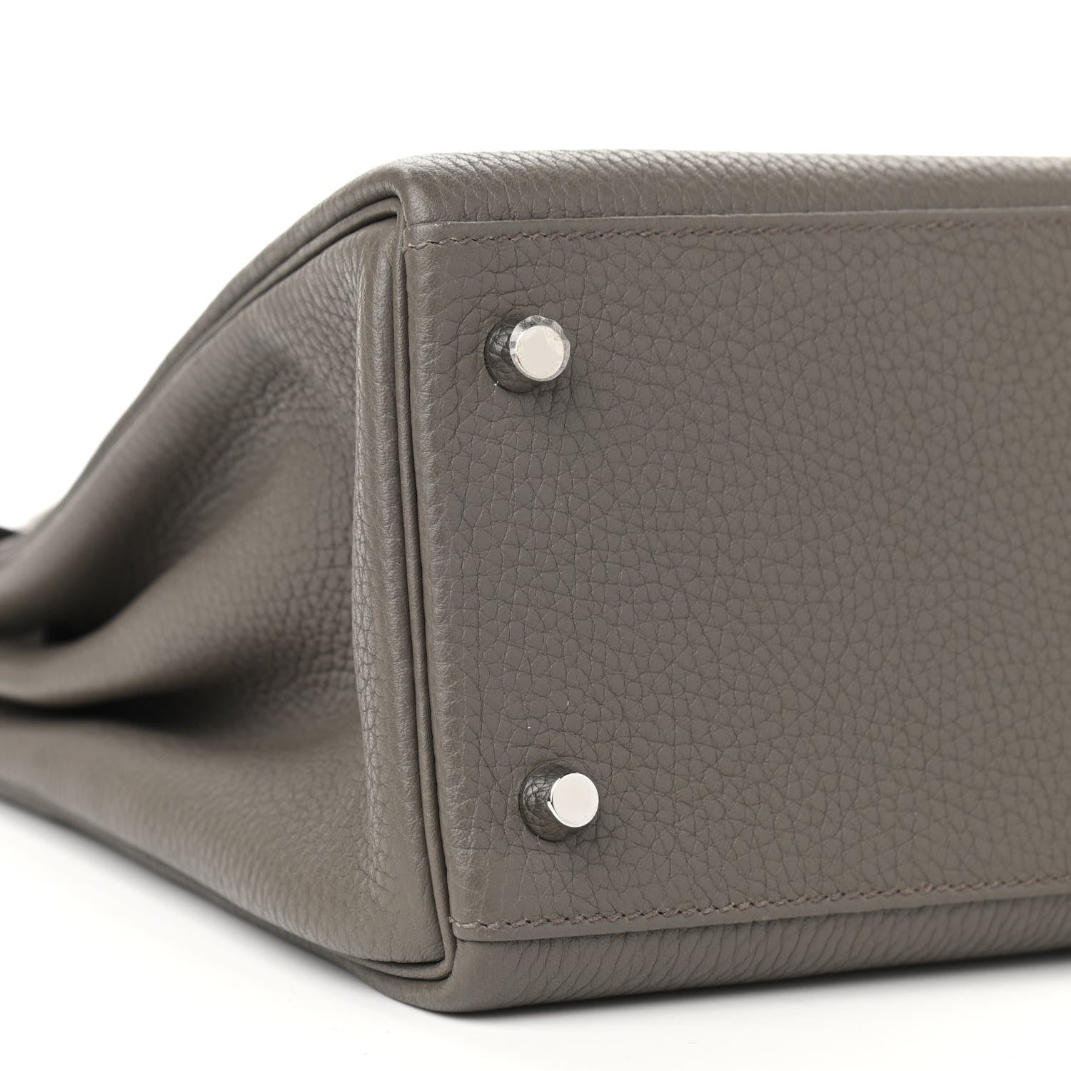 Hermes Taurillon Clemence Kelly Retourne 28 Etain 8 of 14