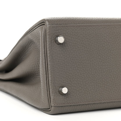 Hermes Taurillon Clemence Kelly Retourne 28 Etain 8 of 14