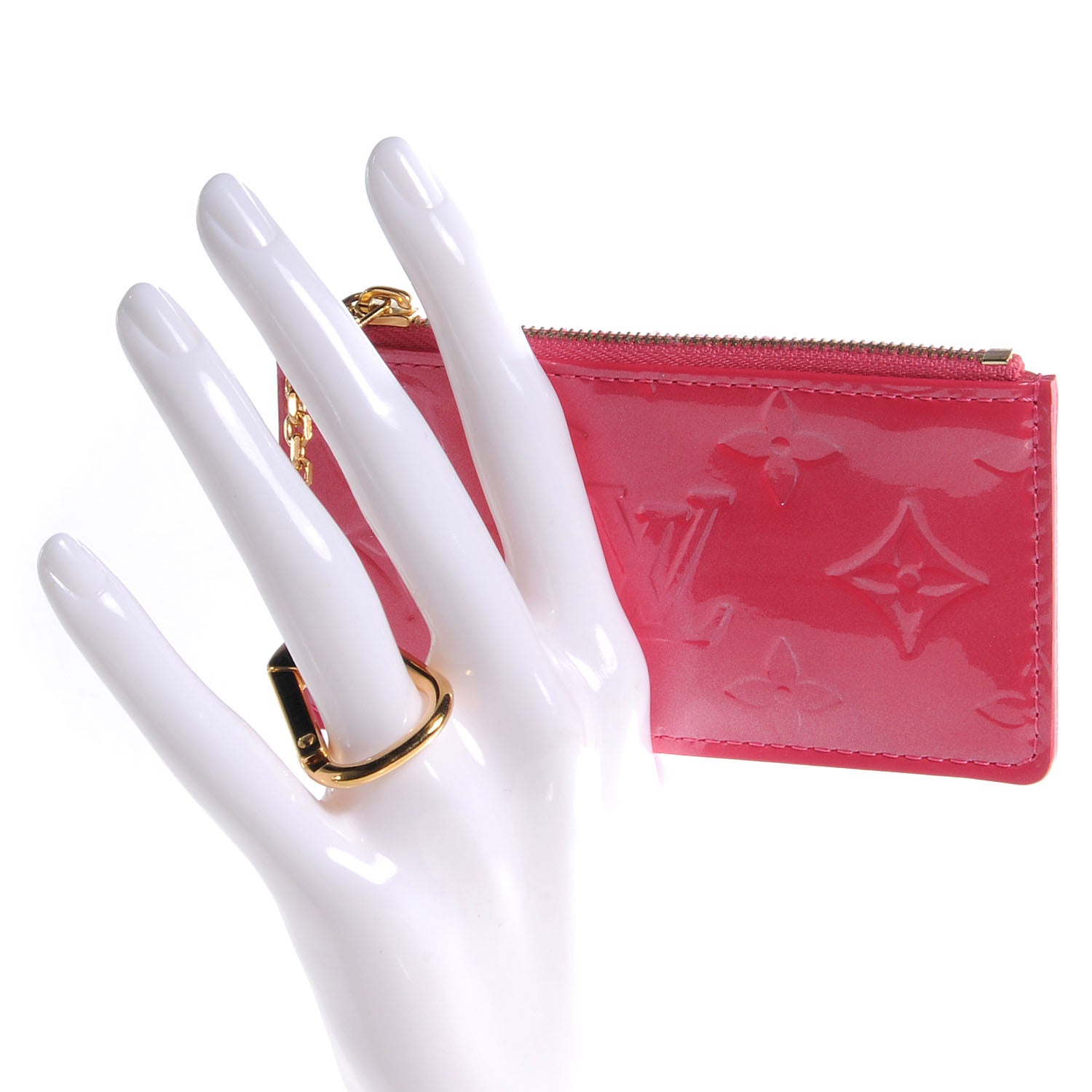 Louis Vuitton Vernis Key Pouch Framboise 2 of 7