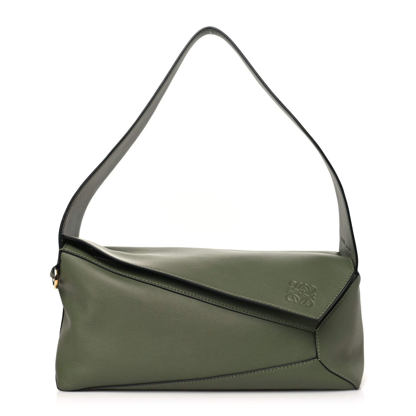 Calfskin Puzzle Hobo Avocado