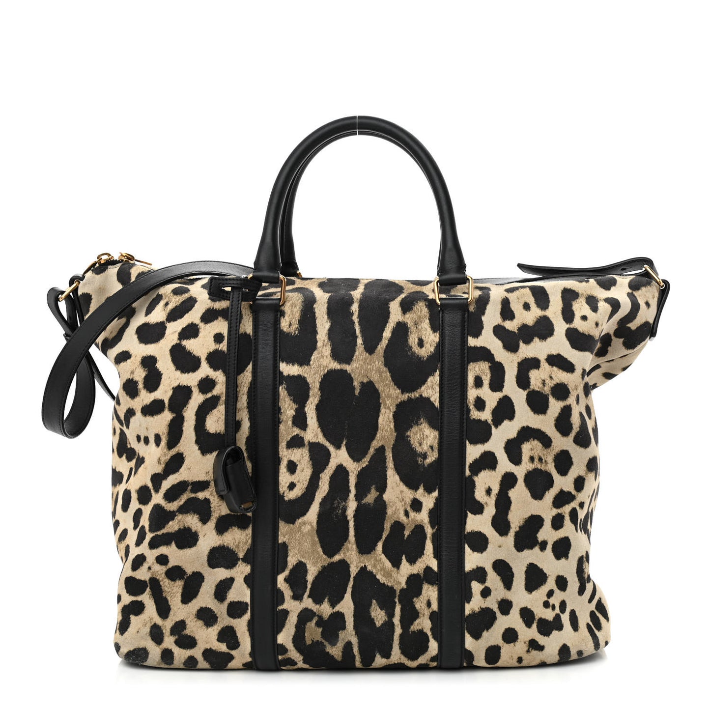 Suede Leopard Print Camden Shopping Tote