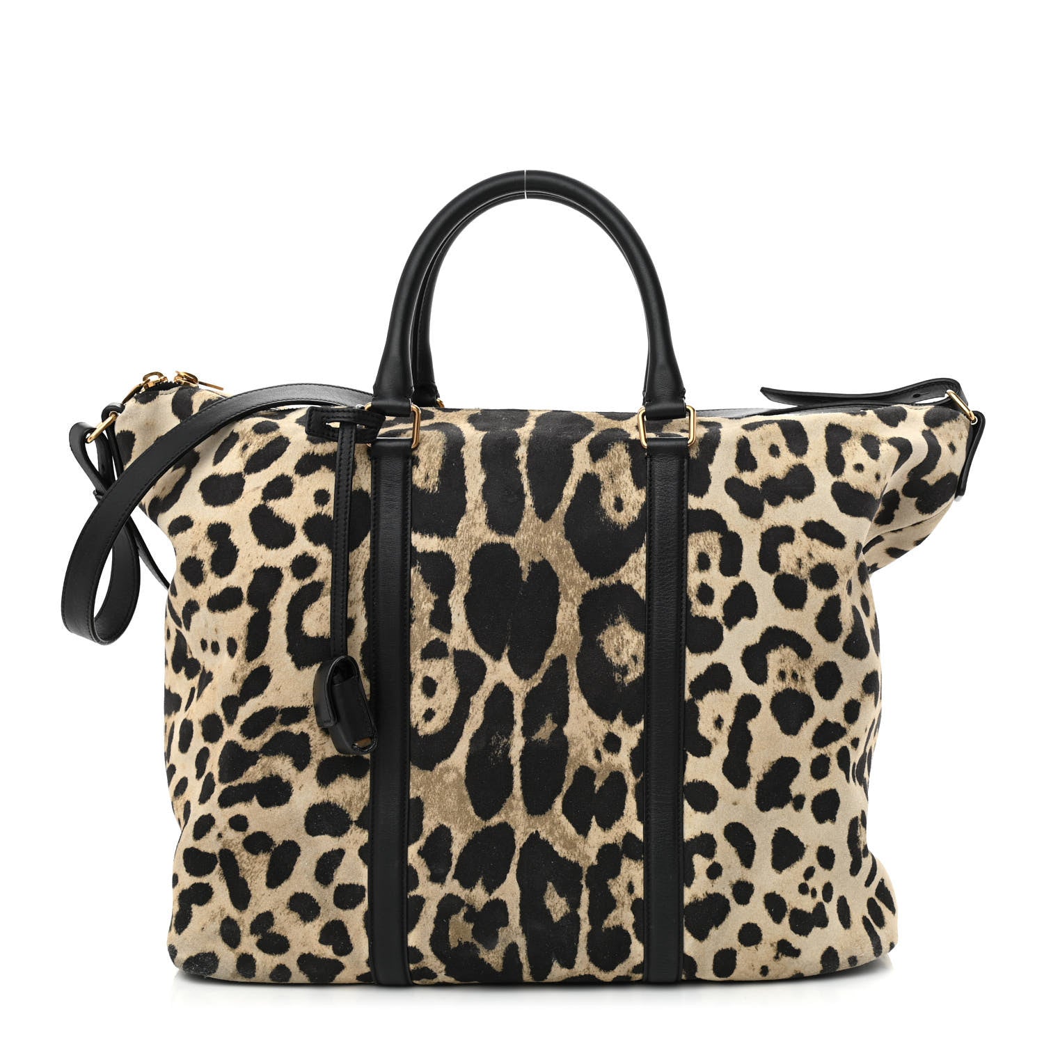 Saint Laurent Suede Leopard Print Camden Shopping Tote 1 of 11