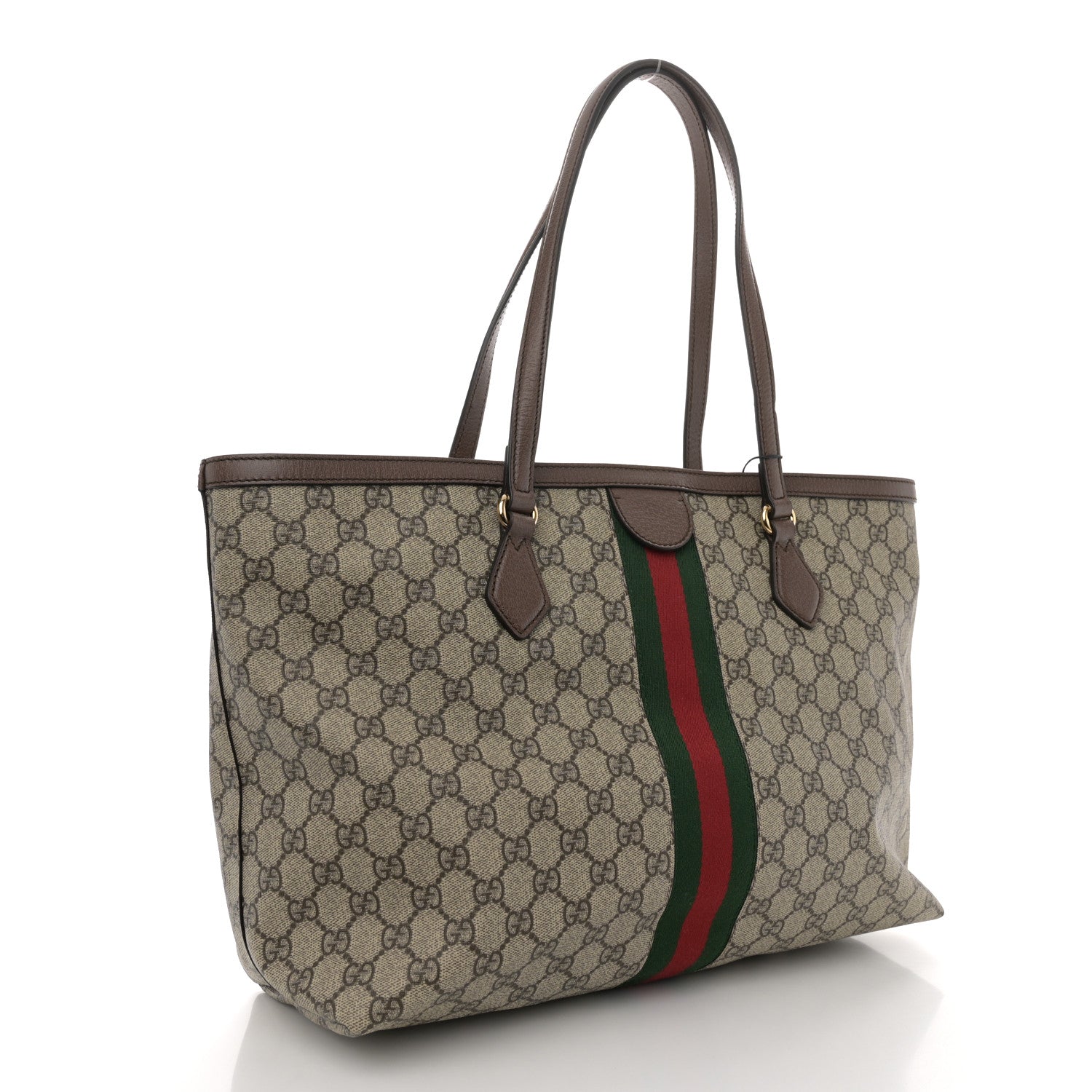 Gucci GG Supreme Monogram Medium Ophidia Shopping Tote Brown 1 of 11