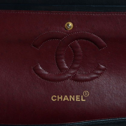 Chanel Lambskin Chevron Medium Double Flap Black 6 of 8