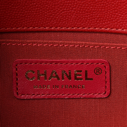 Chanel Caviar Quilted Medium Boy Flap Red 6 of 11
