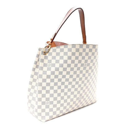Louis Vuitton Damier Azur Graceful MM Rose Ballerine 3 of 10