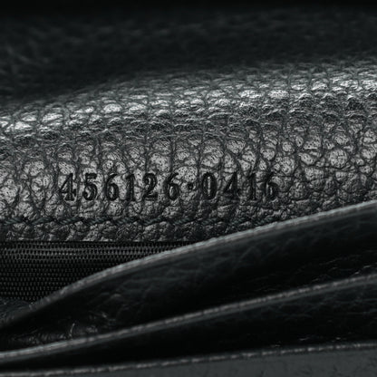 Gucci Pebbled Calfskin GG Marmont Card Case Black 6 of 6