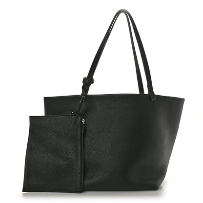 The Row Grained Calfskin Park Tote Three Black 2 of 12