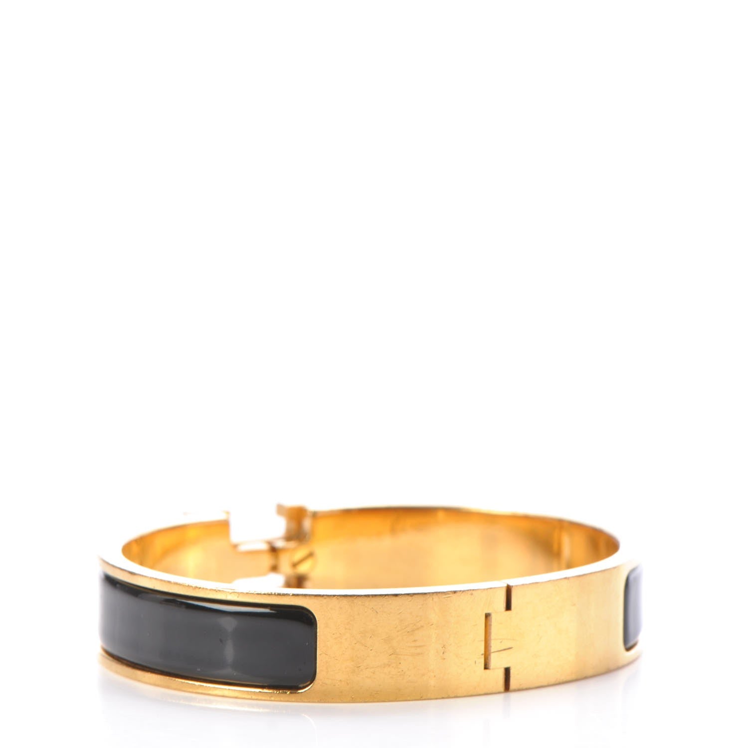 Hermes Enamel Narrow Clic Clac H Bracelet PM Black 3 of 7