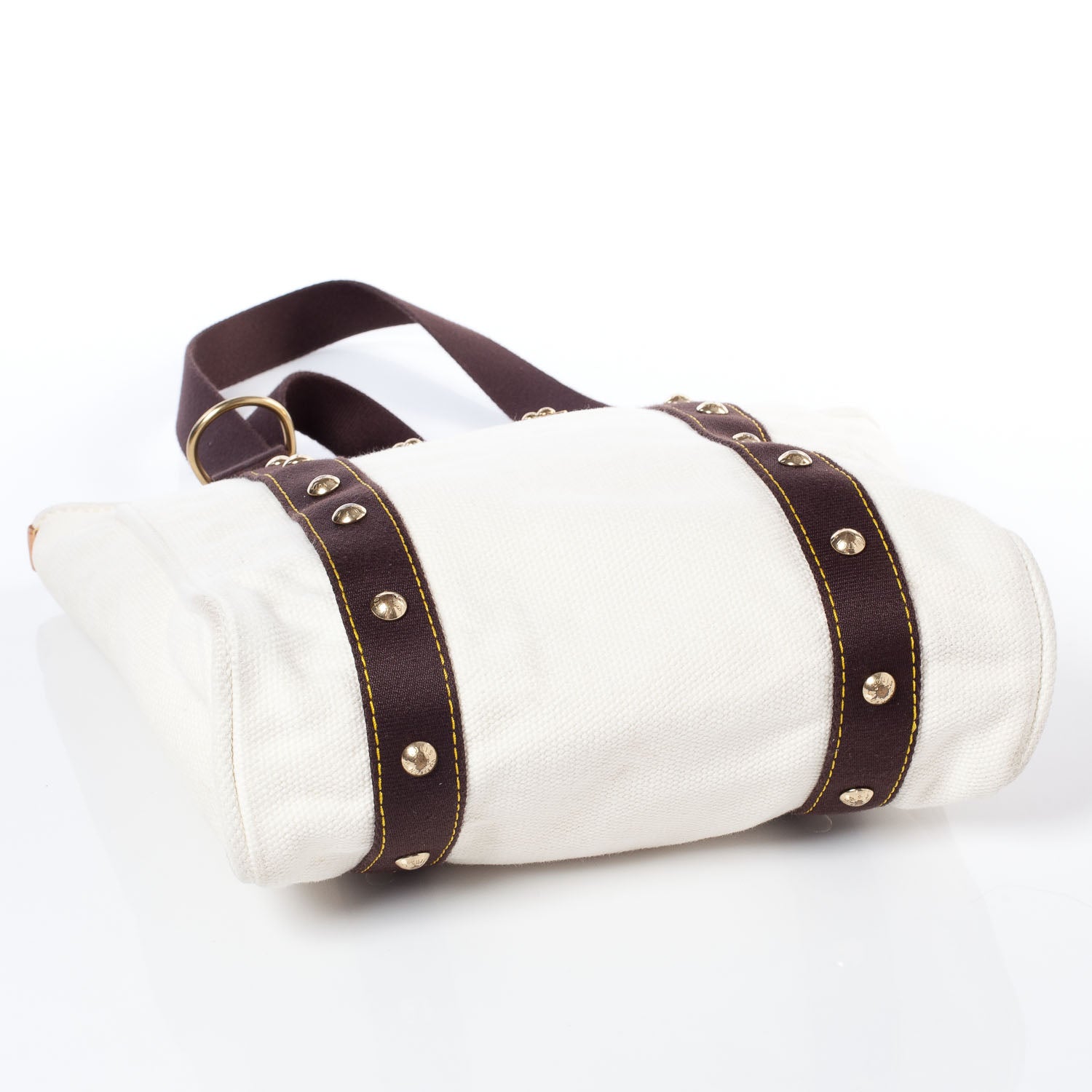 Louis Vuitton Toile Antigua Cabas MM Tote White 5 of 9