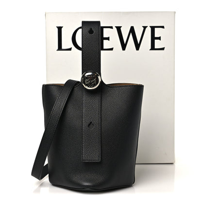 Loewe Soft Grained Calfskin Mini Pebble Bucket Bag Black 11 of 11