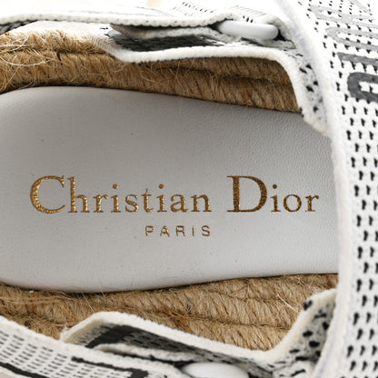 Christian Dior Technical Knit Jute Dioract 10mm Sandals 38 White Black 7 of 12