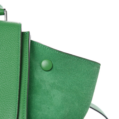 Celine Drummed Calfskin Suede Small Trapeze Mint 11 of 15