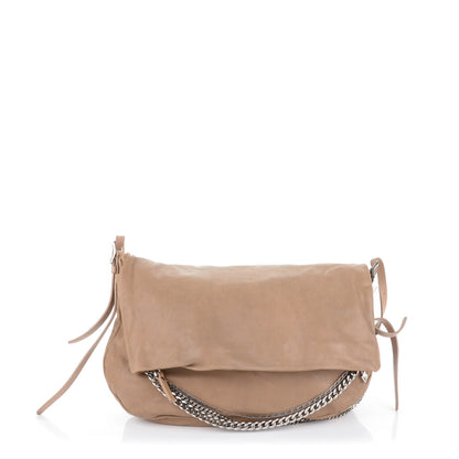 Jimmy Choo Lambskin Biker Large Hobo Beige 1 of 7