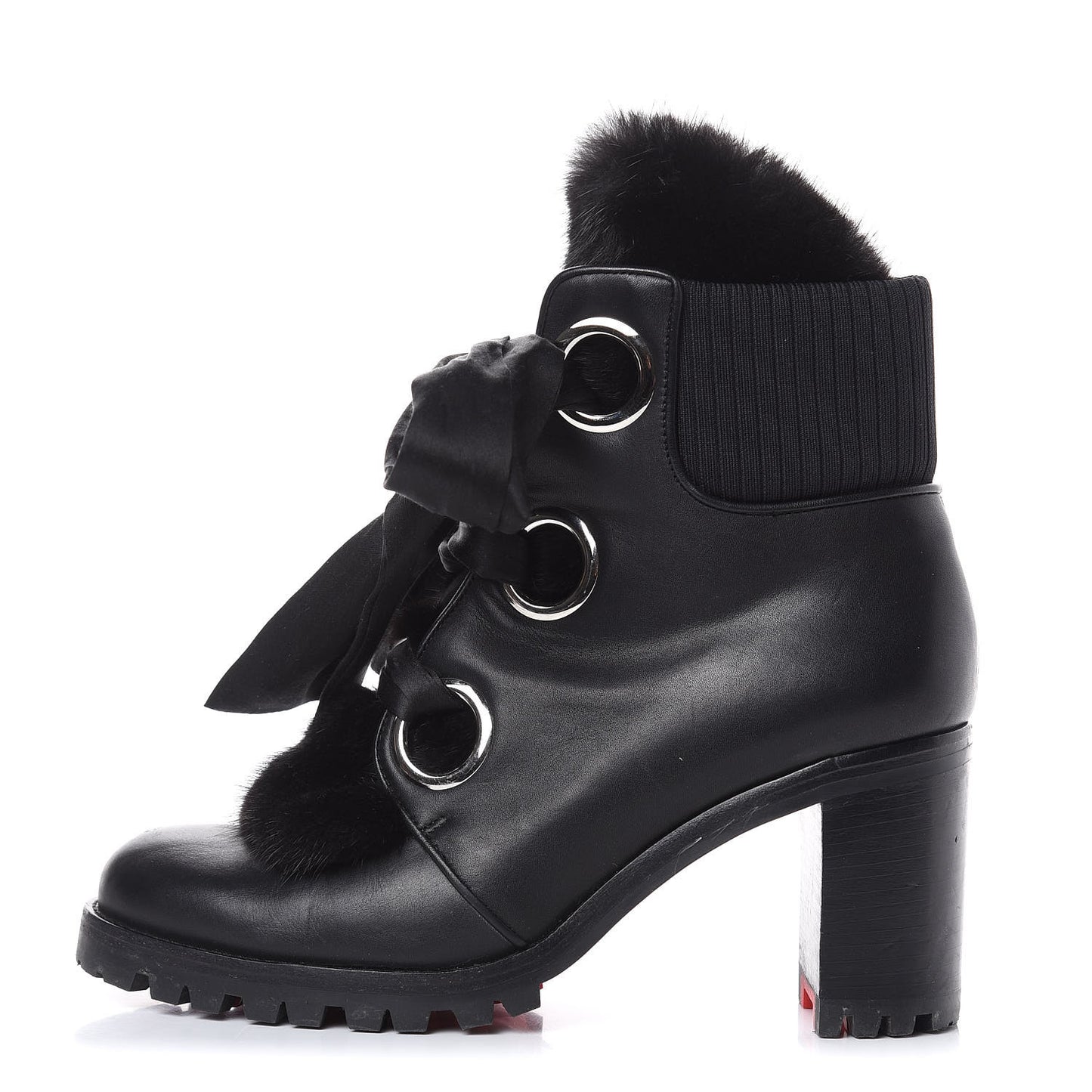 Calfskin Mink Jenny From the Alps 70 Ankle Boots 37 Black