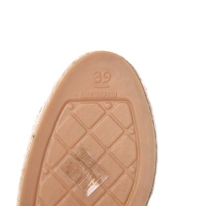 Chanel Fabric Biarritz CC Espadrilles 39 Beige Black 7 of 10