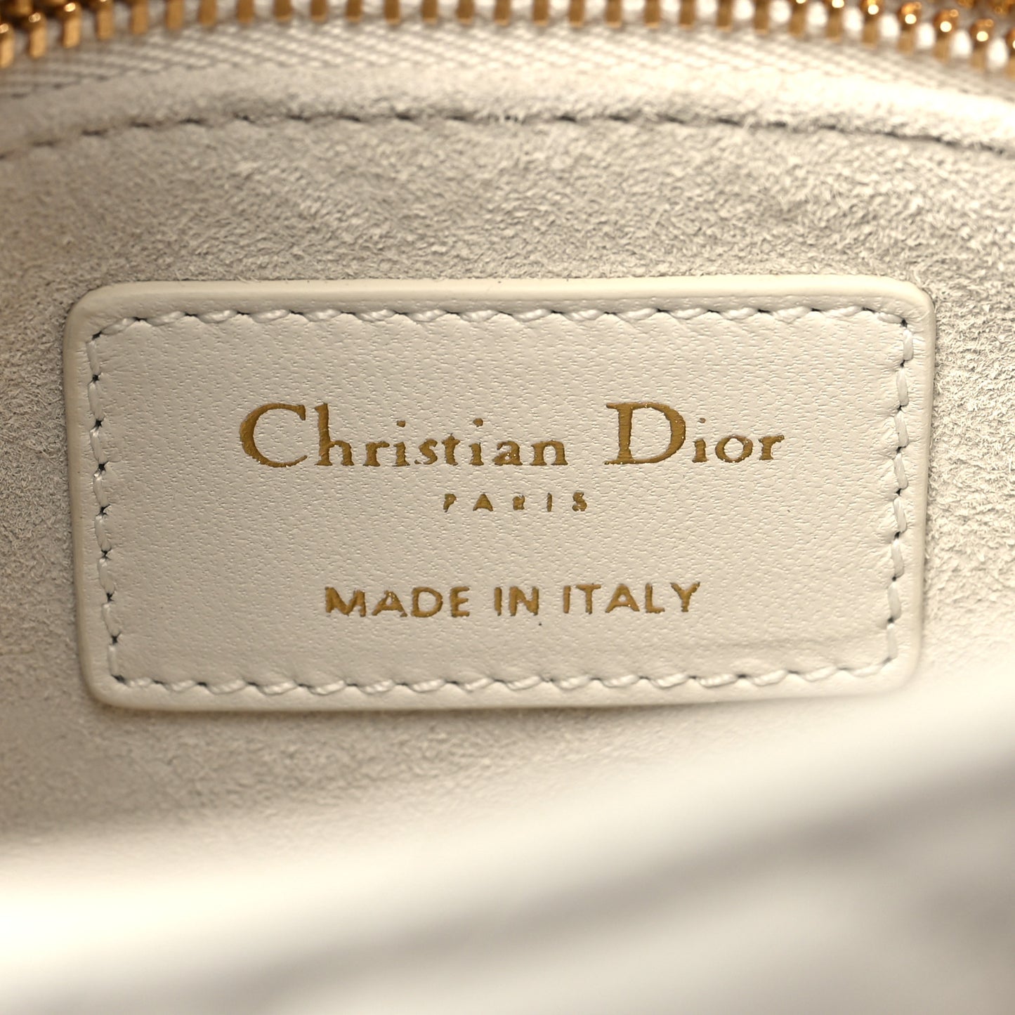 Lambskin Cannage Mini Lady Dior White