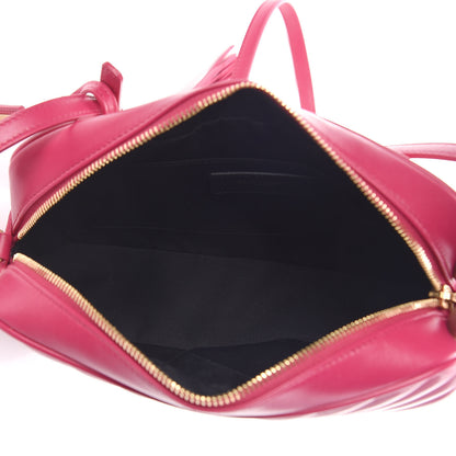 Saint Laurent Calfskin Matelasse Monogram Lou Camera Bag Bright Pink 5 of 9