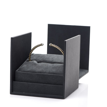 David Yurman 18K Yellow Gold Diamond 4mm Cablespira Bracelet 4 of 4