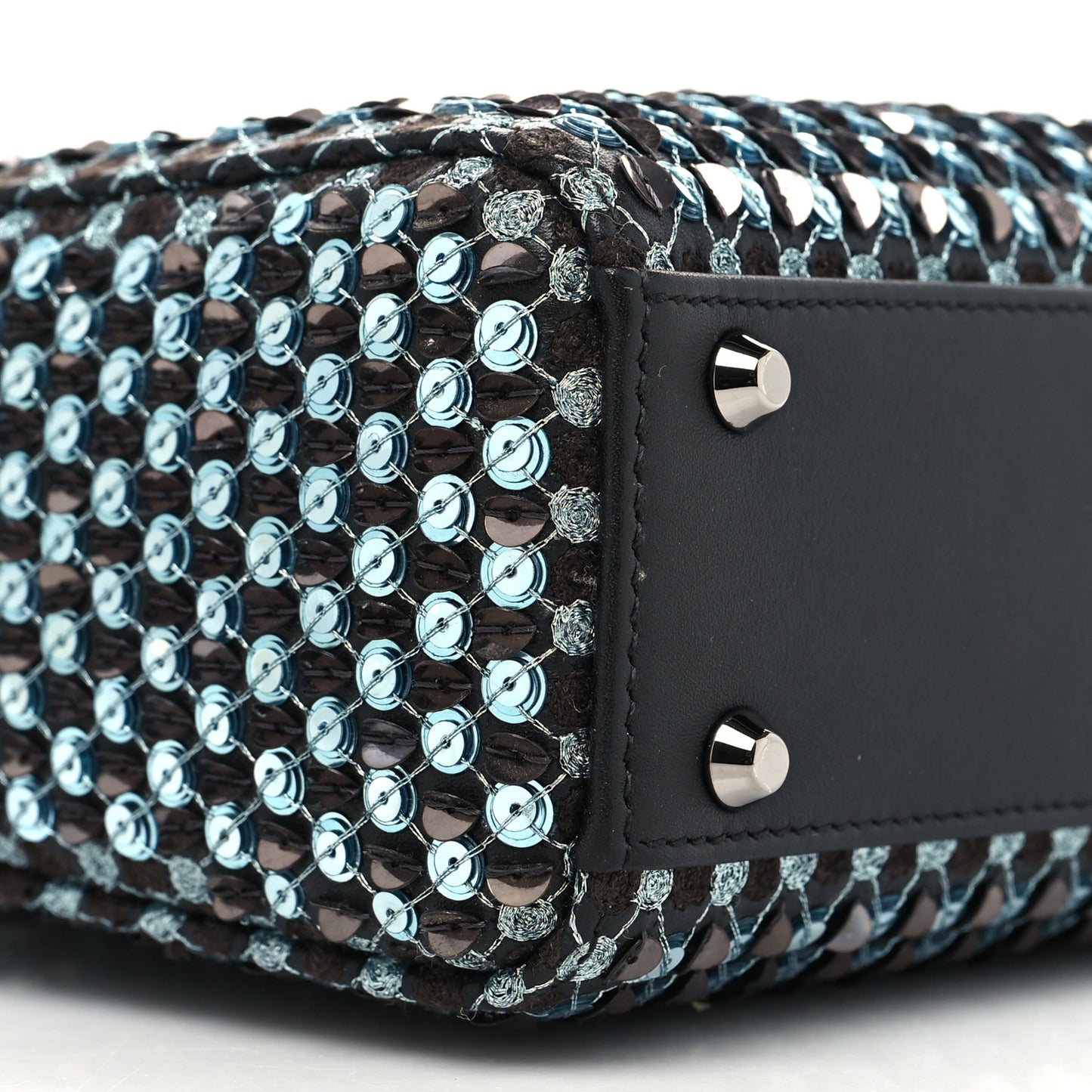 Sequin Embroidery Mini Lady Dior Blue